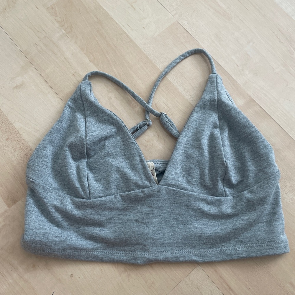Soft Grey crop top